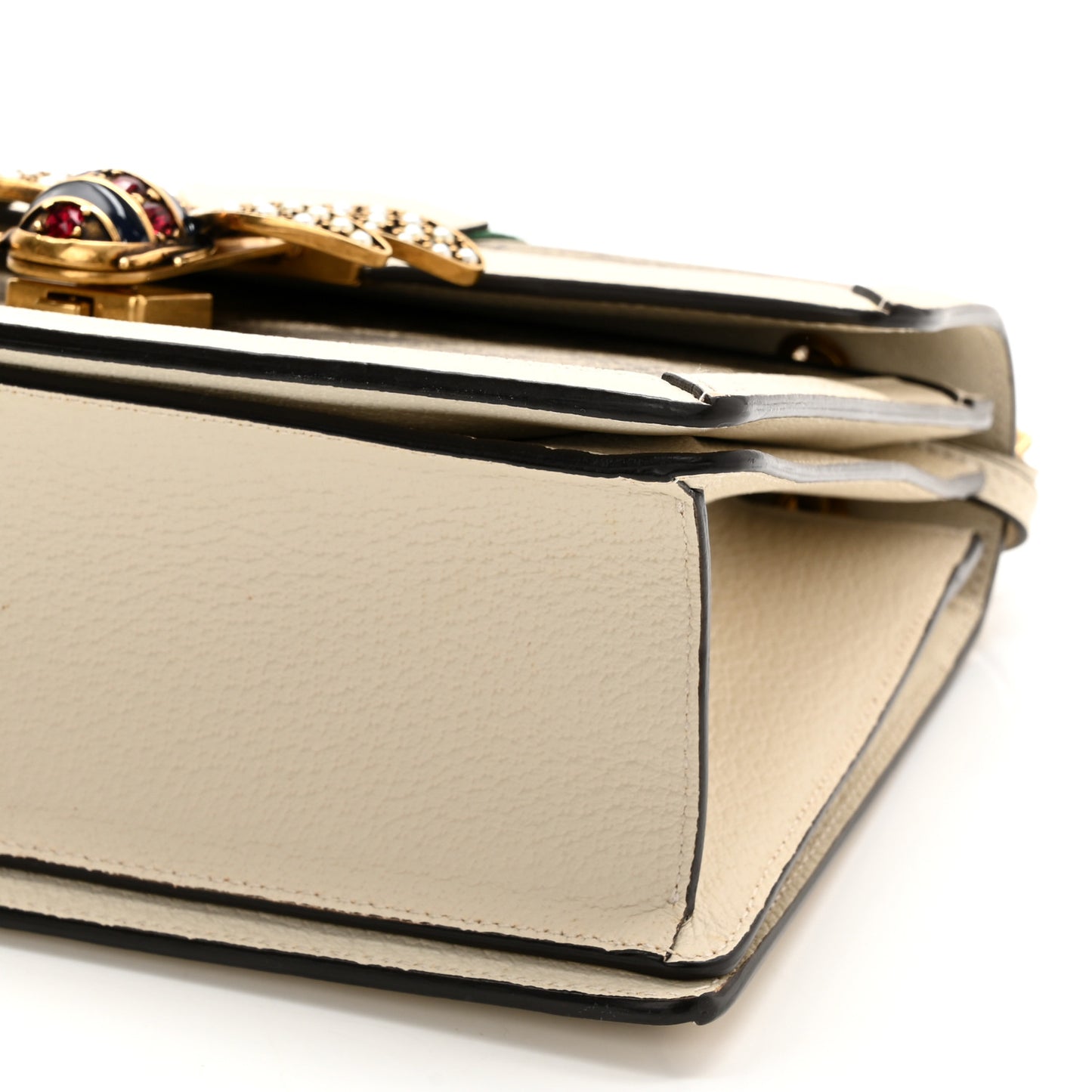 GG Supreme Monogram Small Queen Margaret Top Handle Bag White