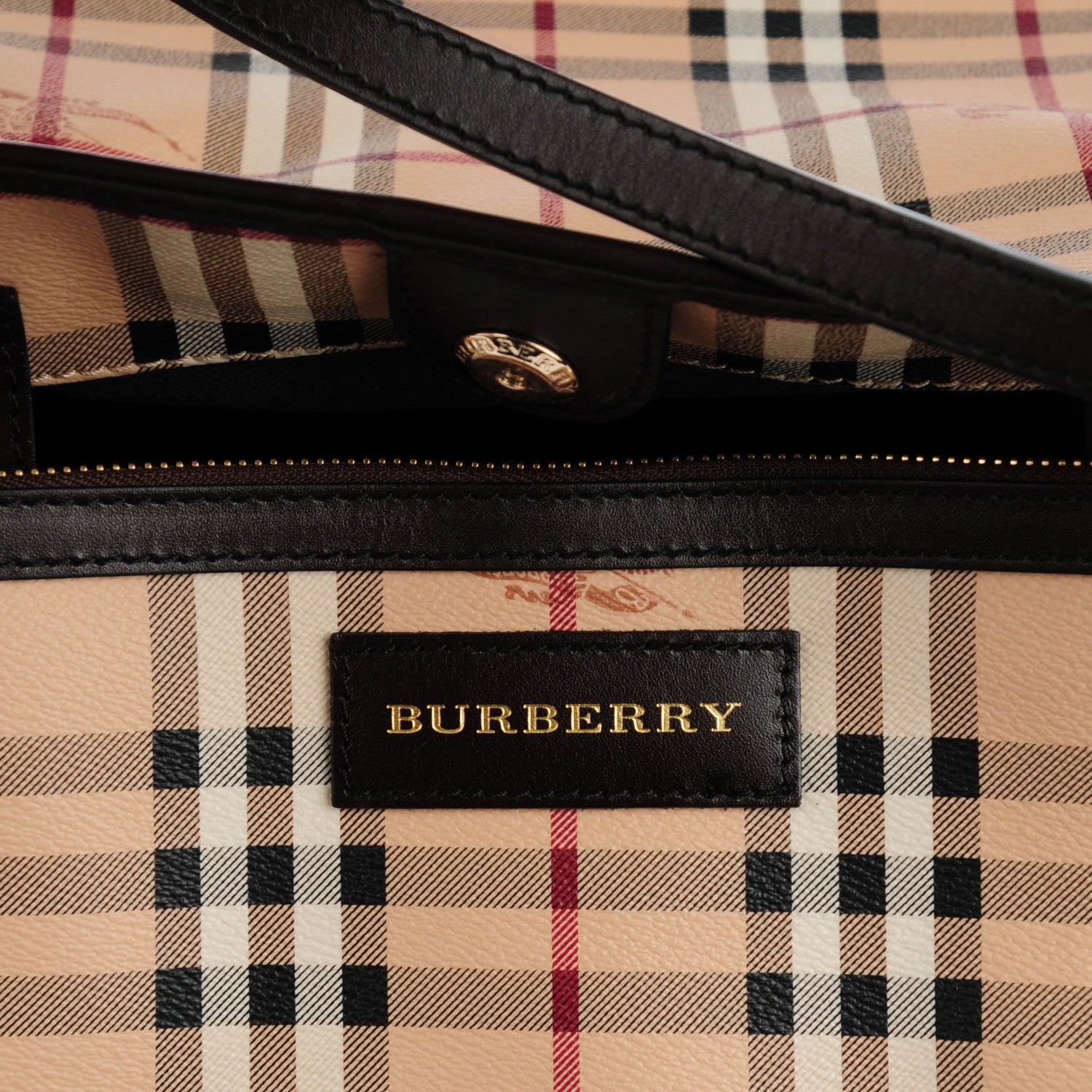 Burberry Haymarket Check Small Canterbury Tote Chocolate 6 of 9