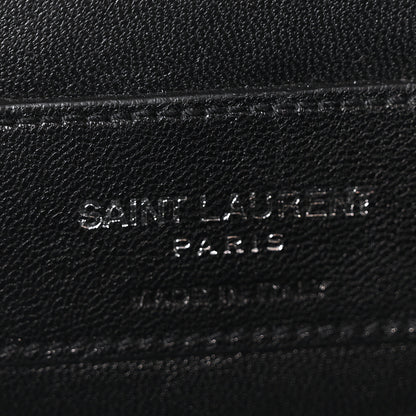 Saint Laurent Calfskin Crocodile Embossed Medium Classic Monogram Kate Tassel Satchel Fog 6 of 9