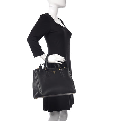 Prada Saffiano Medium Galleria Double Zip Tote Black 2 of 15