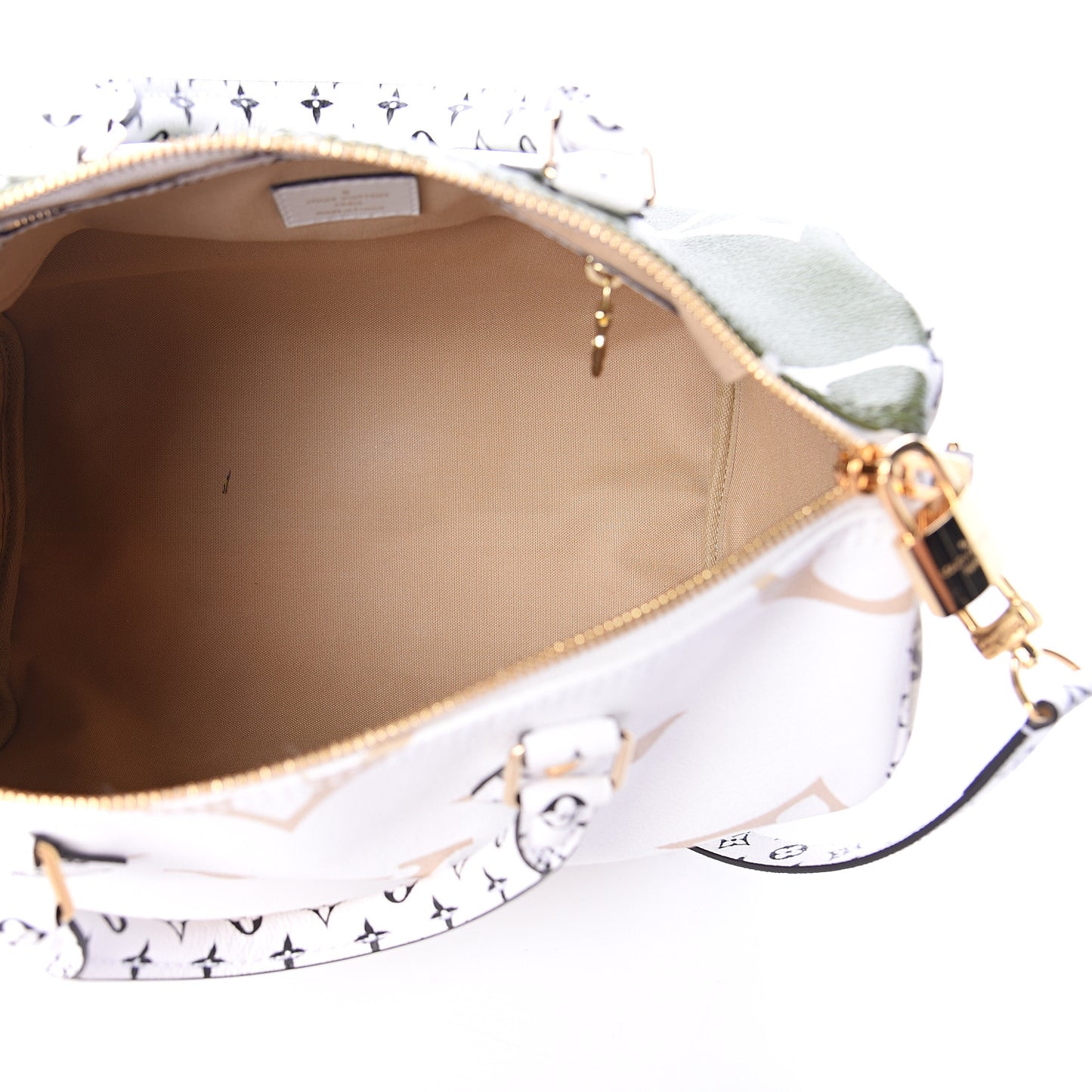 Monogram Giant Speedy Bandouliere 30 Kaki Beige