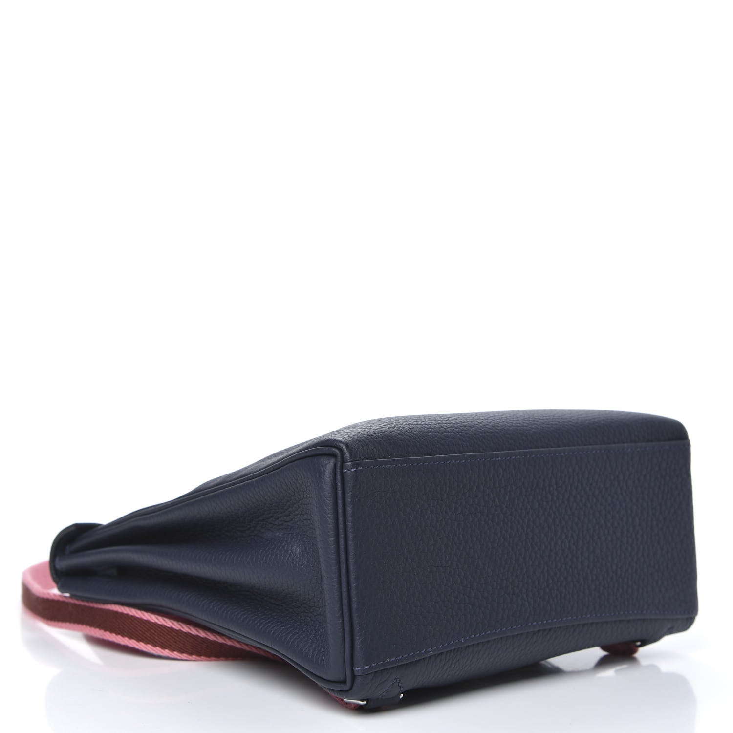 Hermes Taurillon Clemence Kelly Ado Backpack Bleu Nuit Rose D'ete Rouge H 3 of 8