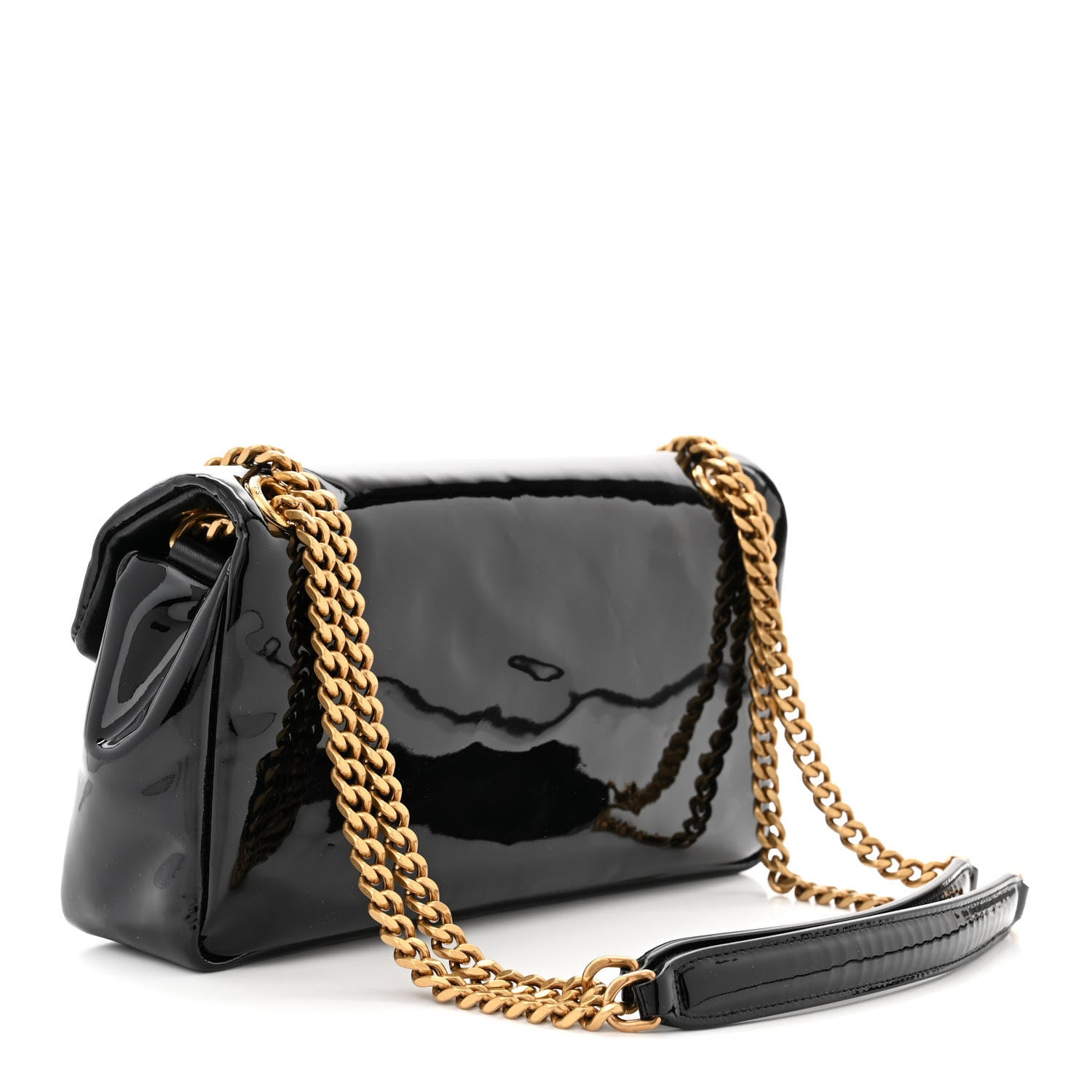 Saint Laurent Patent Calfskin Calypso Black 3 of 10