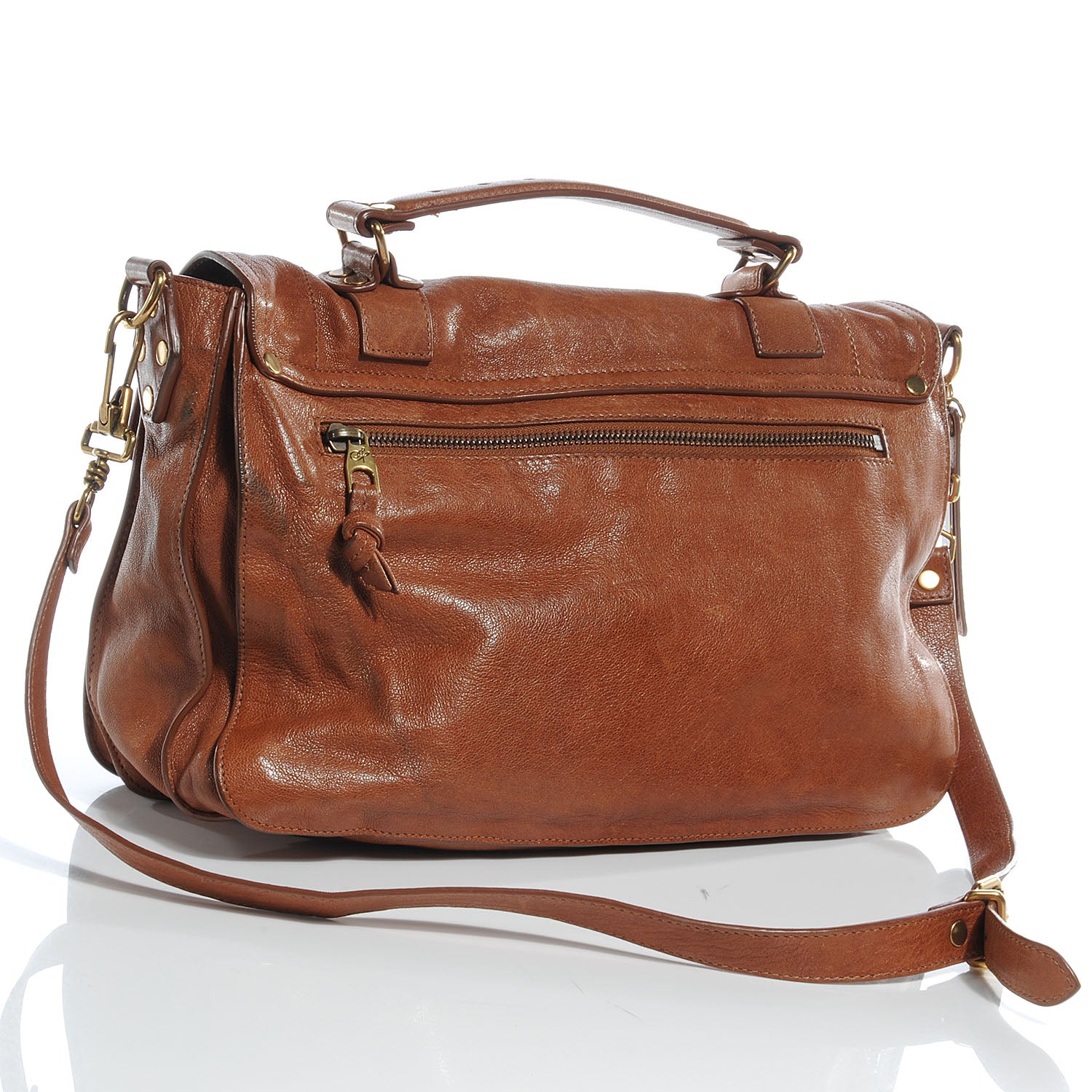 Proenza Schouler Lambskin PS1 Medium Satchel Saddle 3 of 10