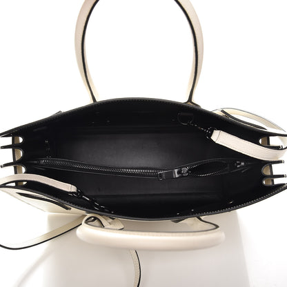 Saint Laurent Grained Calfskin Small Sac De Jour Dove White Black 6 of 9