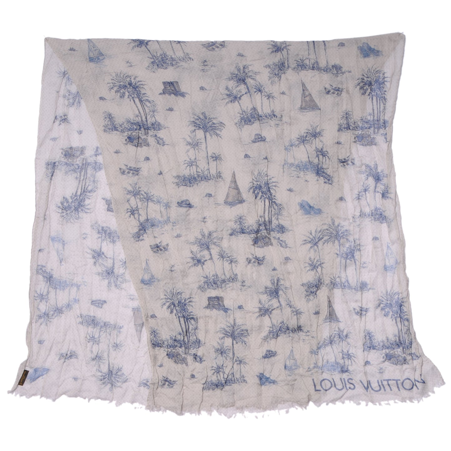 Cotton Linen Toile Etole De Louis Pareo Blue
