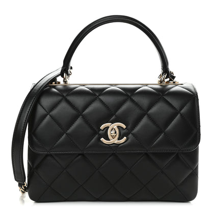 Chanel Lambskin Quilted Small Trendy CC Dual Handle Flap Bag Black 1 of 8