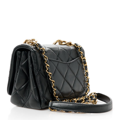 Chanel Lambskin Quilted Small Color Match Flap Black 3 of 10