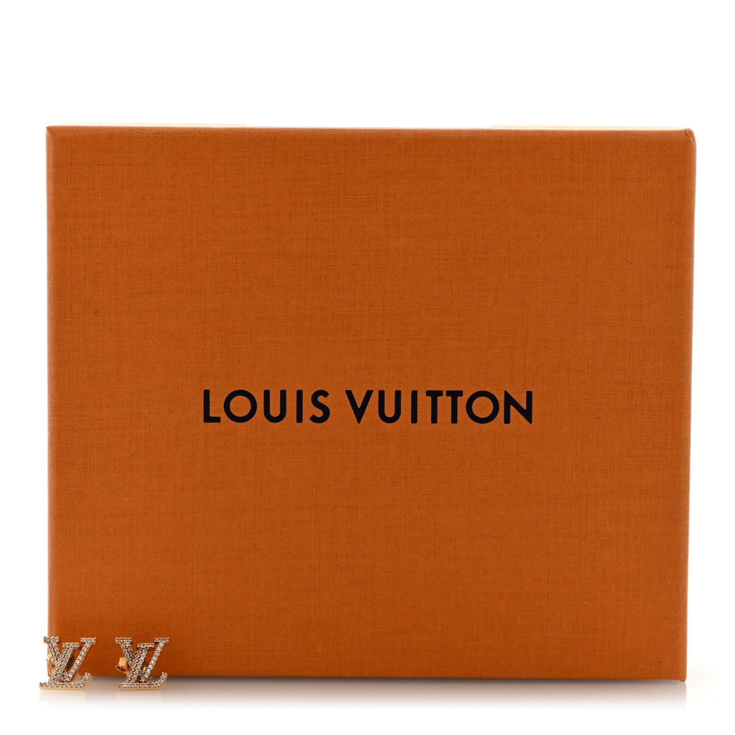 Metal Crystal LV Iconic Earrings Gold