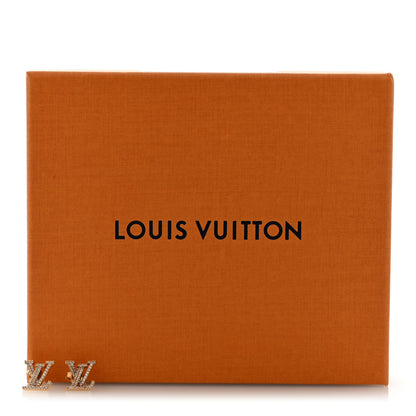 Louis Vuitton Metal Crystal LV Iconic Earrings Gold 5 of 5