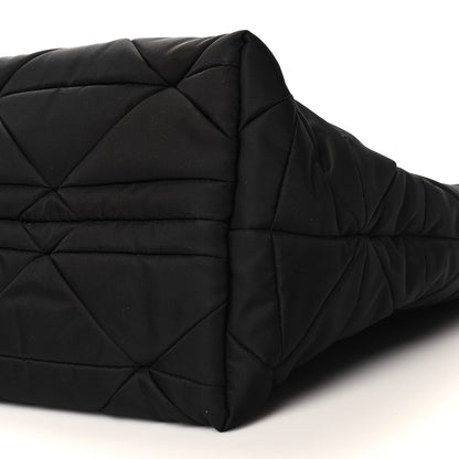 Prada Re-Nylon Nappa Triangle Quilted Padded Medium Double Handled Zip Tote Black 9 of 9