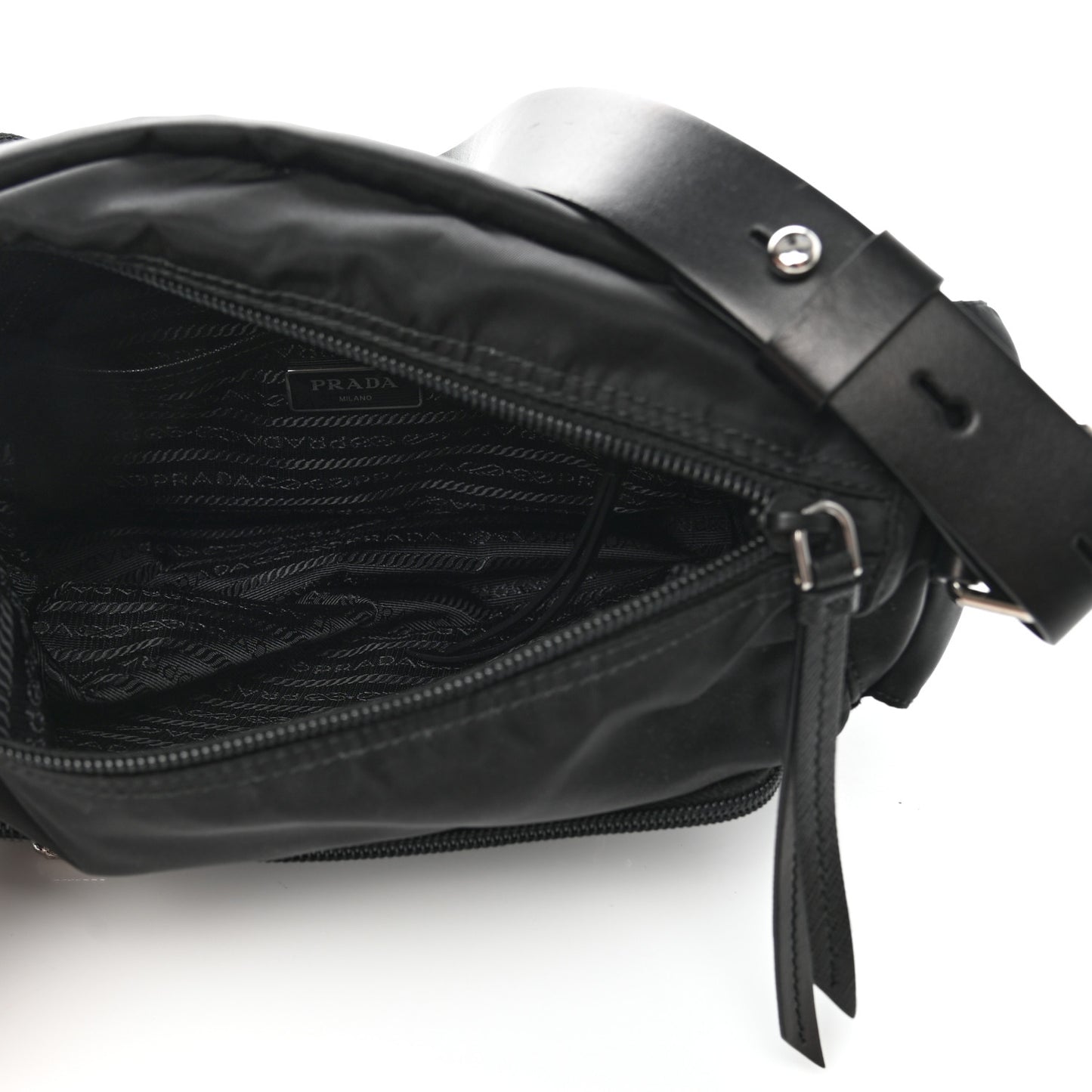 Nylon New Vela Studded Messenger Black