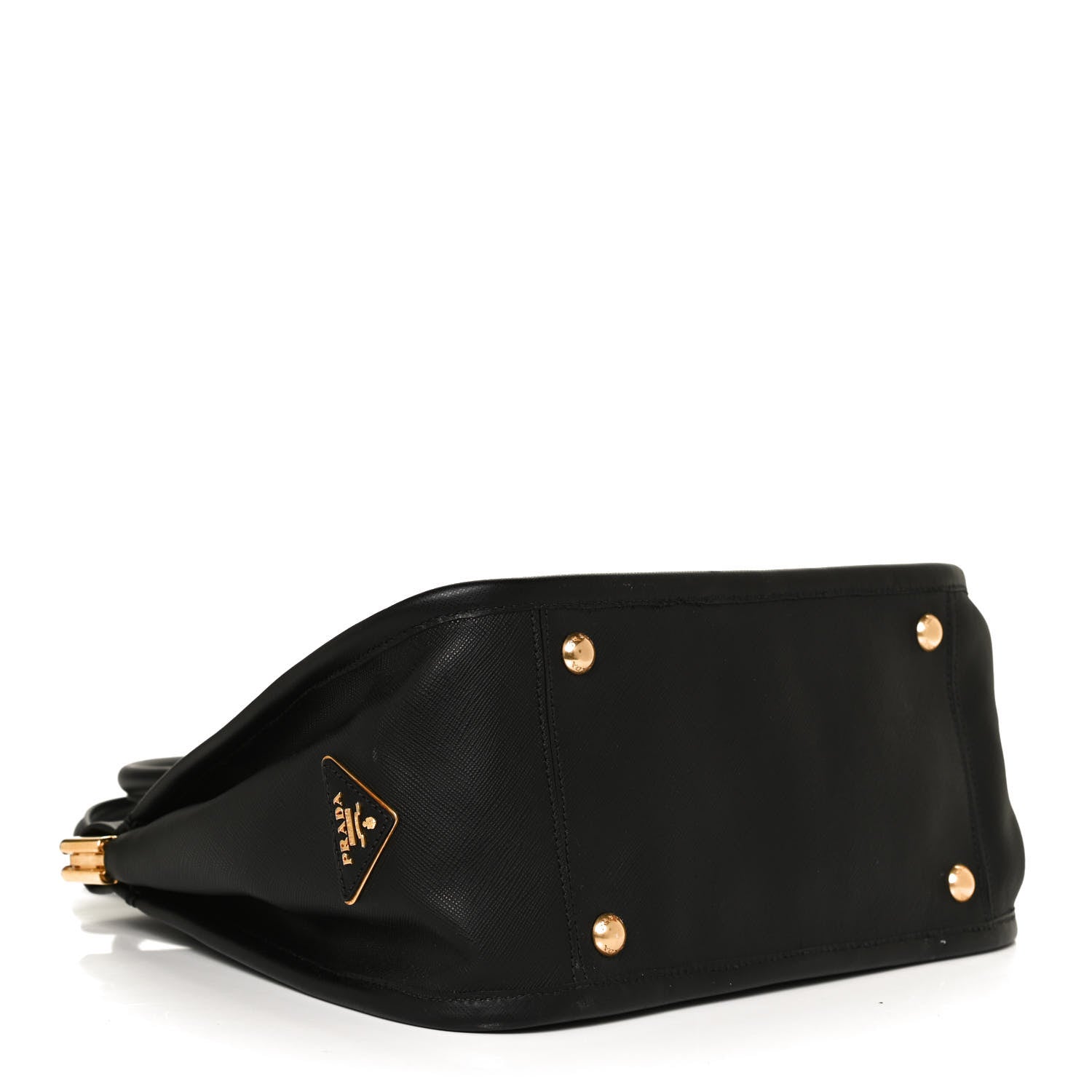 Prada Saffiano Lux Frame Satchel Black 4 of 13