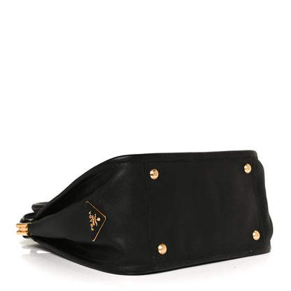 Prada Saffiano Lux Frame Satchel Black 4 of 13