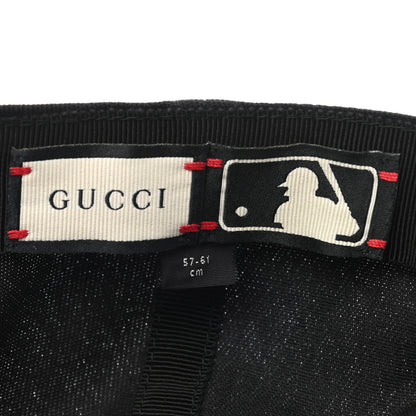 Gucci X MLB Cotton NY Yankees Baseball Hat 57-61 Black 8 of 10