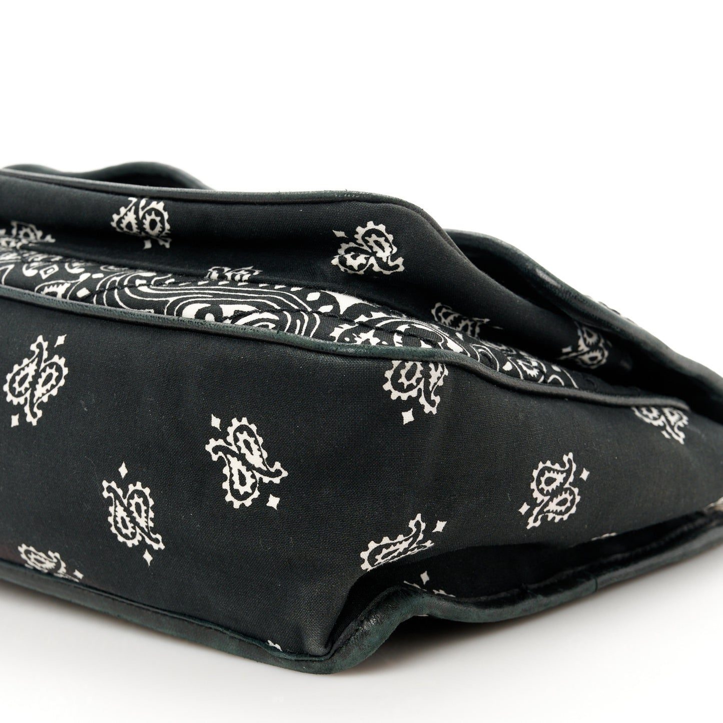 Cotton Bandana Monogram Medium Niki Chain Satchel Black White