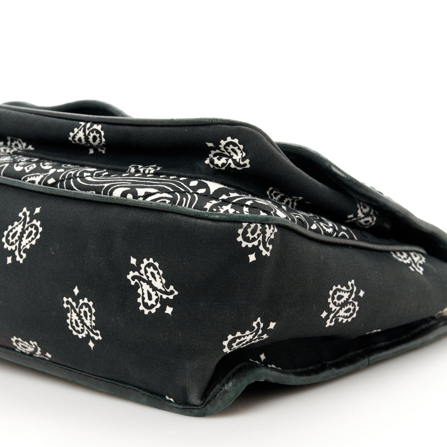 Saint Laurent Cotton Bandana Monogram Medium Niki Chain Satchel Black White 11 of 15