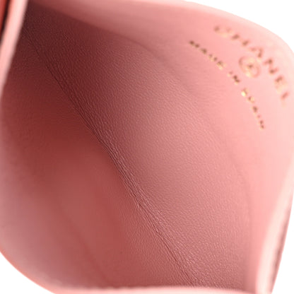 Chanel Calfskin Crocodile Embossed Crococo Card Holder Light Pink 5 of 8