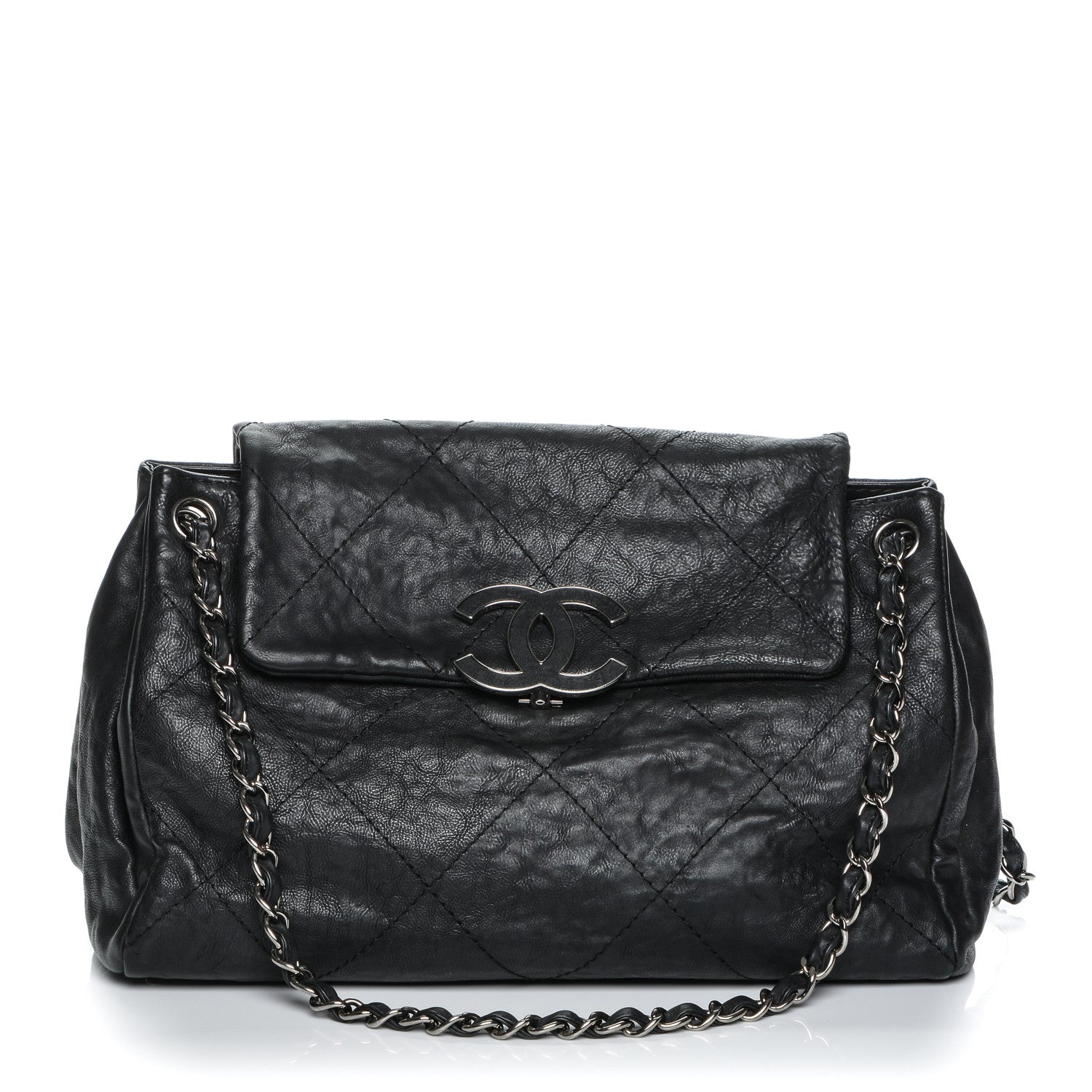 Chanel Calfskin Quilted Large Hamptons Flap Black 1 of 7