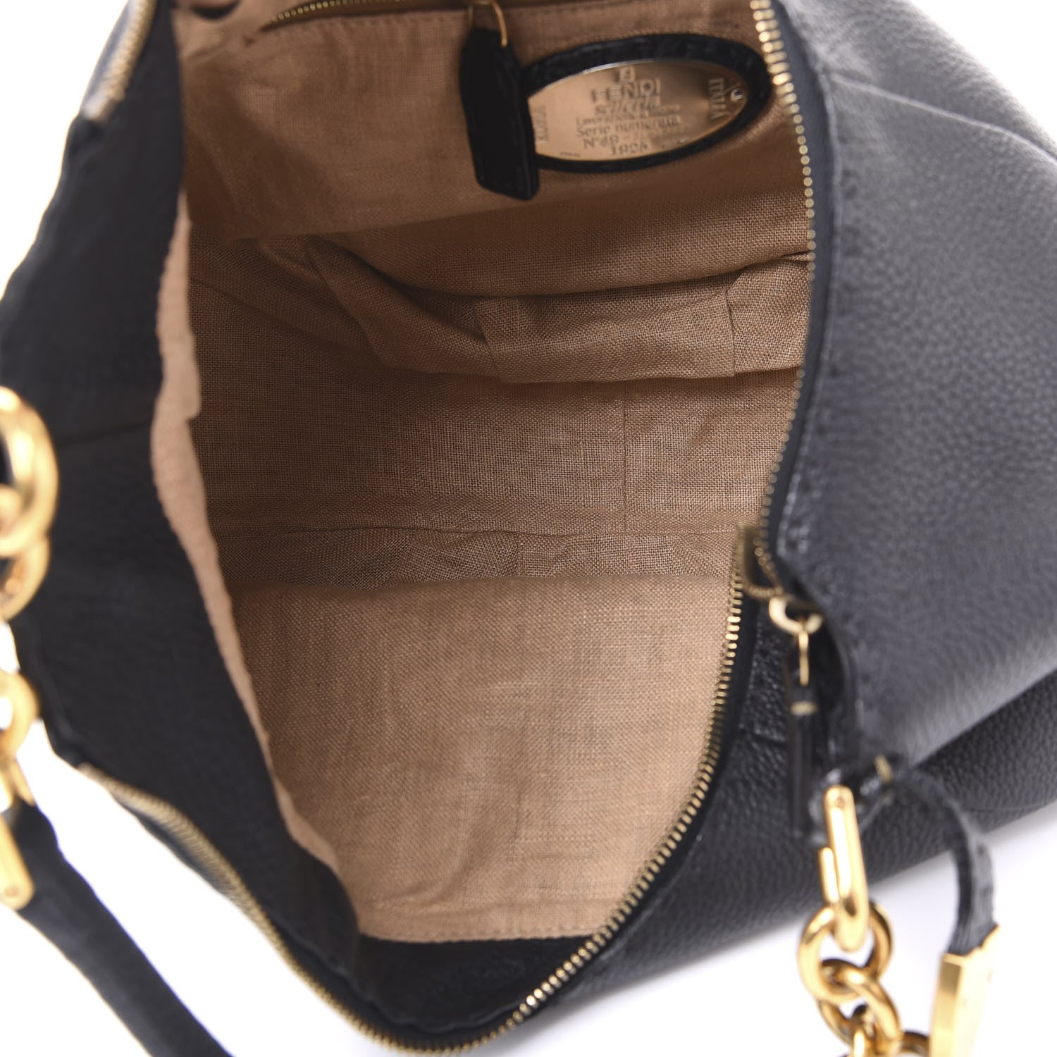 Fendi Cuoio Romano Selleria Hobo Black 4 of 9