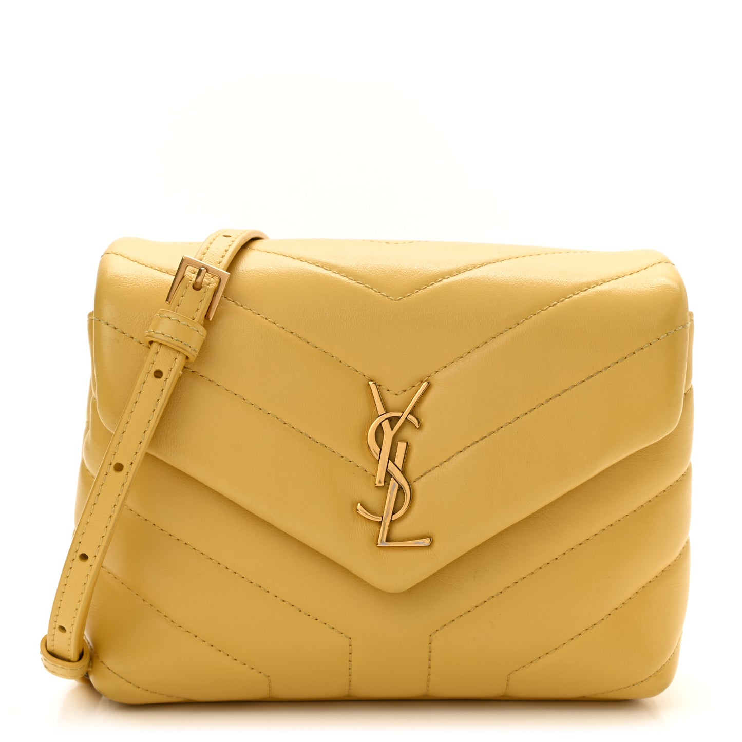 Calfskin Y Quilted Monogram Toy Loulou Crossbody Bag Sunflower