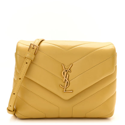 Saint Laurent Calfskin Y Quilted Monogram Toy Loulou Crossbody Bag Sunflower 1 of 9