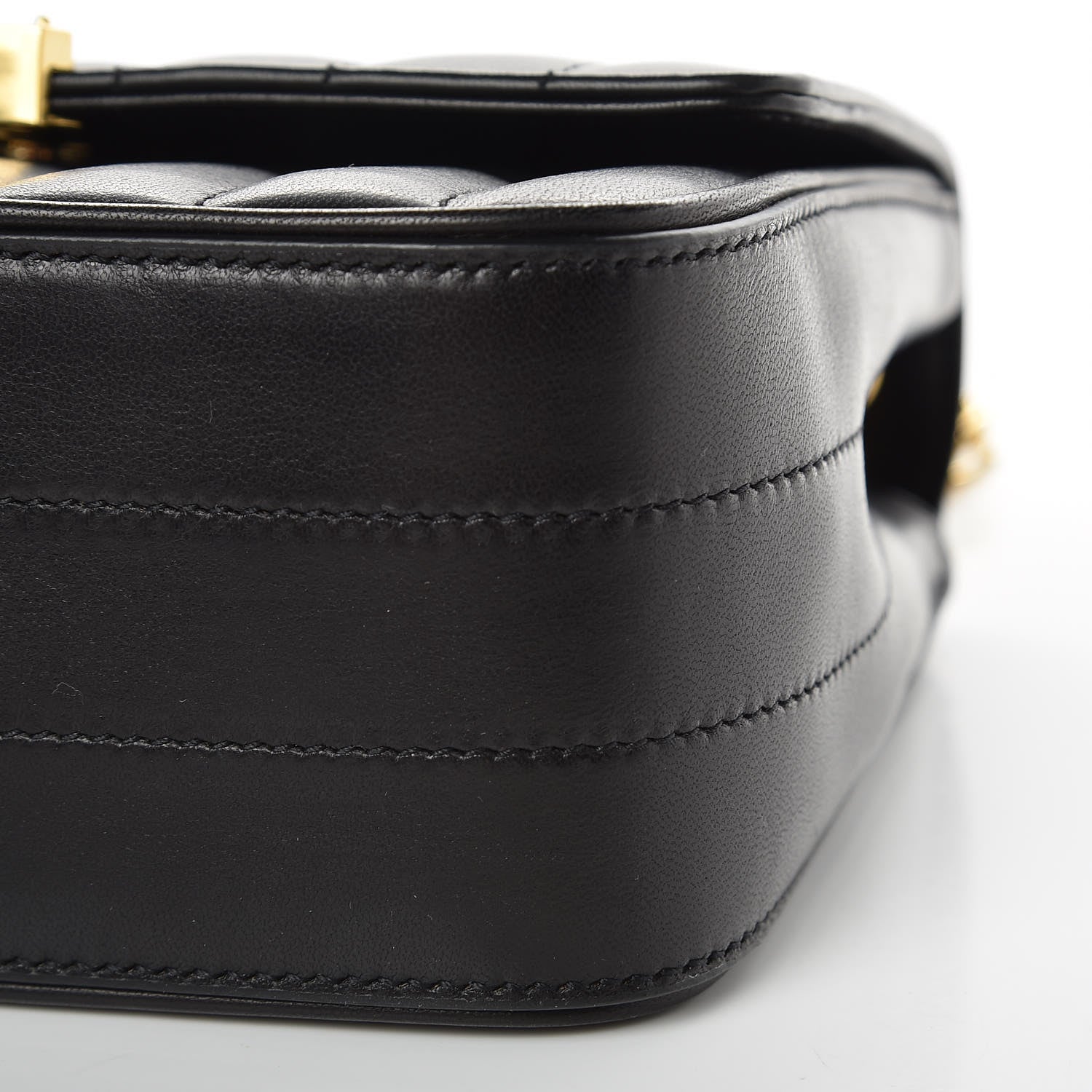 Saint Laurent Lambskin Matelasse Monogram Medium Vicky Chain Bag Black 8 of 9