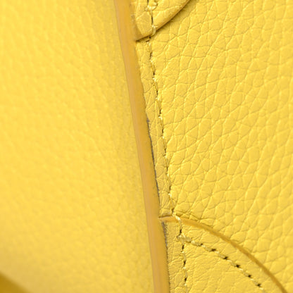 Celine Drummed Calfskin Nano Luggage Citron 8 of 9
