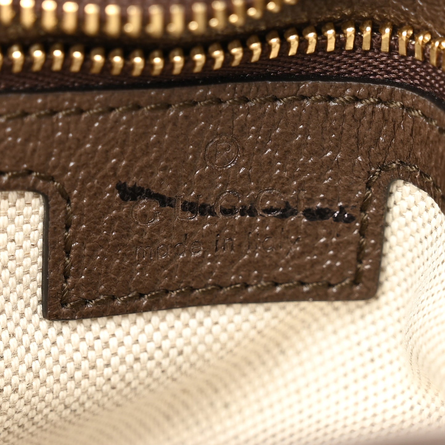 GG Supreme Monogram Textured Dollar Calfskin Web Medium Blondie Top Handle Shoulder Flap Bag Beige Ebony New Acero