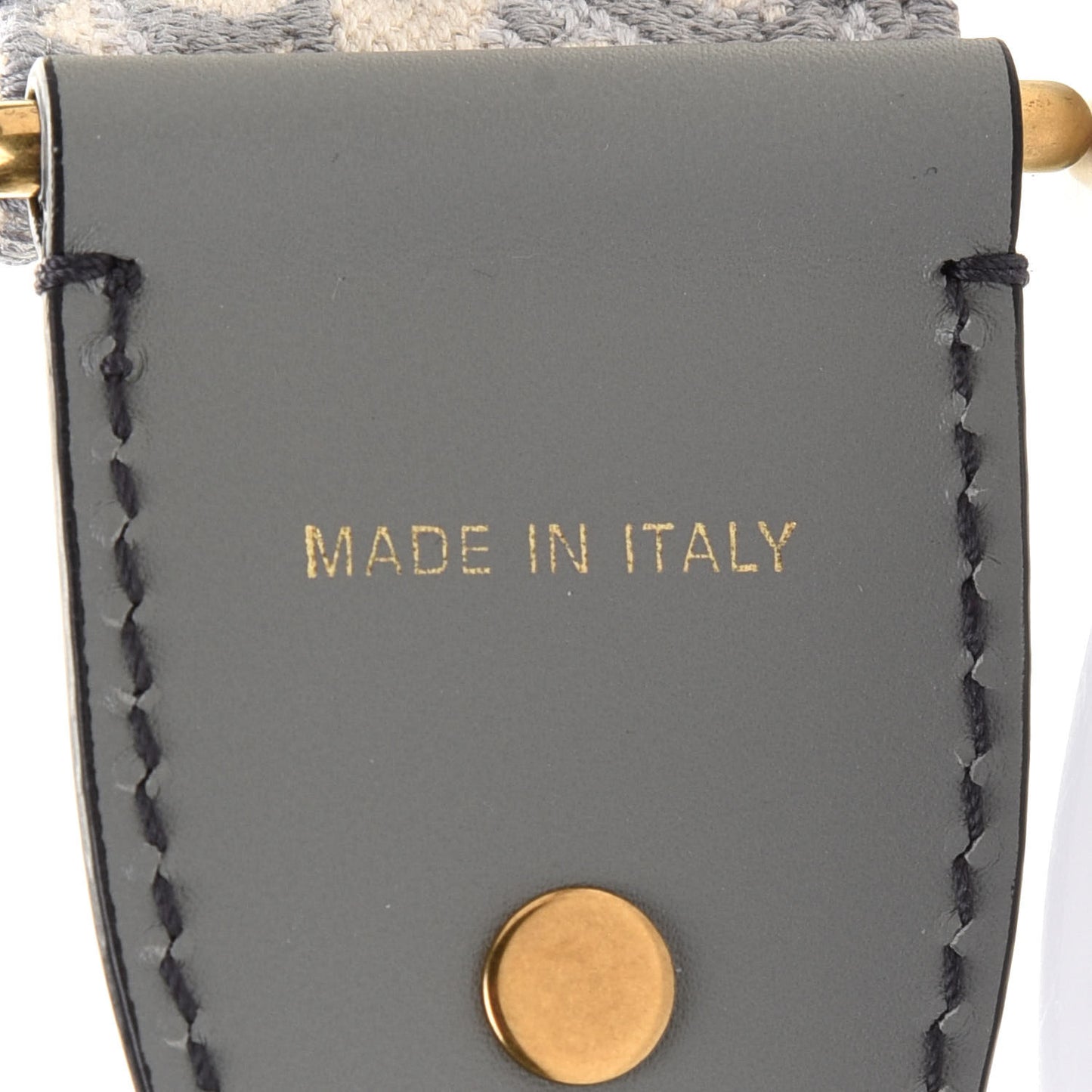 Oblique Studded Shoulder Strap Gris Multicolor