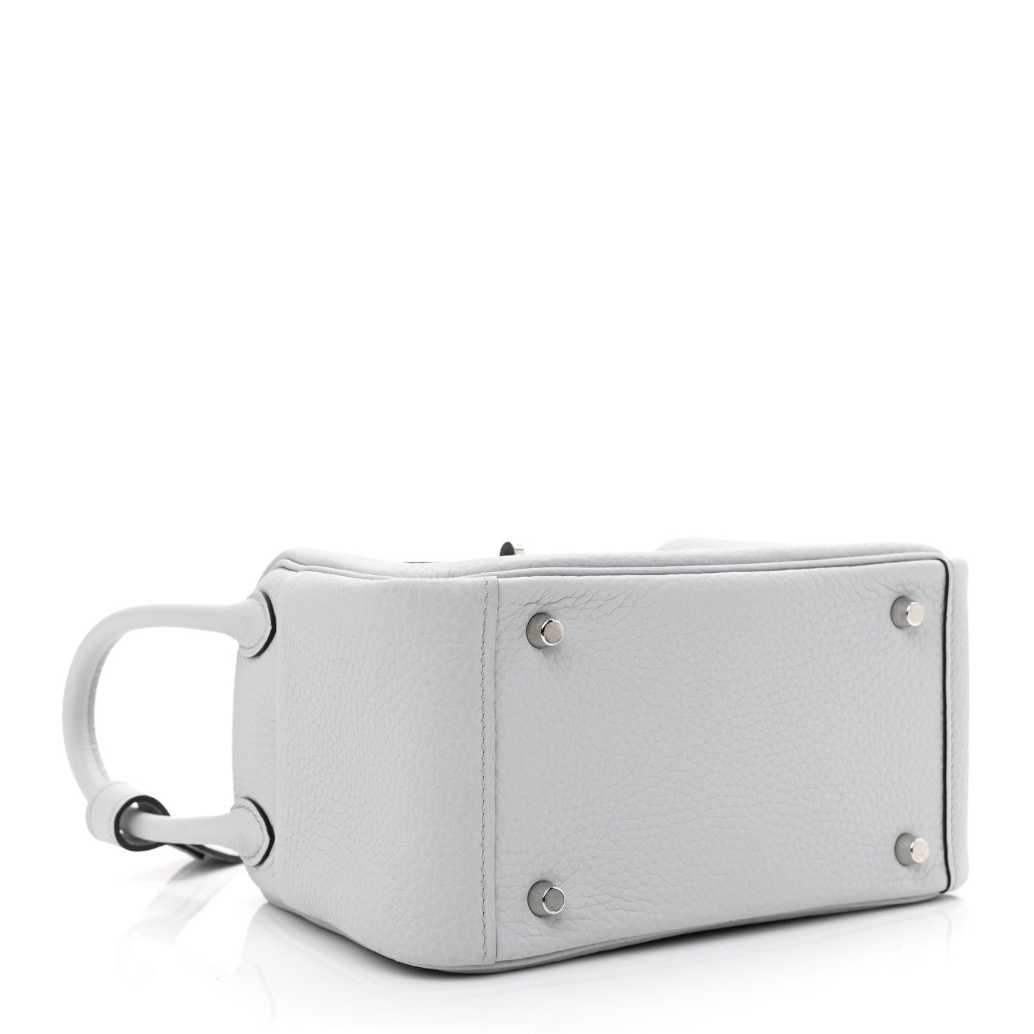 Hermes Taurillon Clemence Mini Lindy 20 Bleu Pale 4 of 11