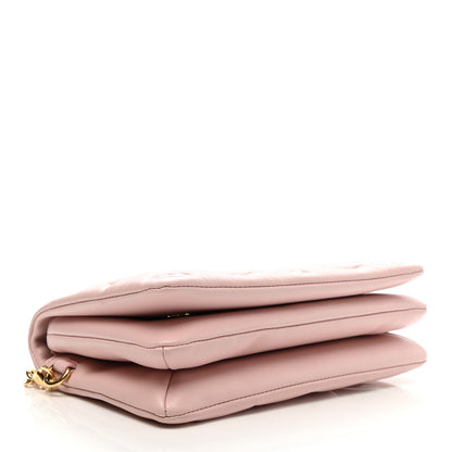 Louis Vuitton Lambskin Embossed Monogram Pochette Coussin Rose 4 of 10