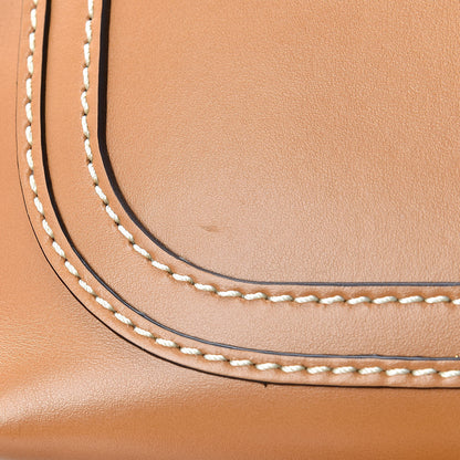 Chloe Shiny Calfskin Small Marcie Saddle Shoulder Bag Autumnal Brown 12 of 12