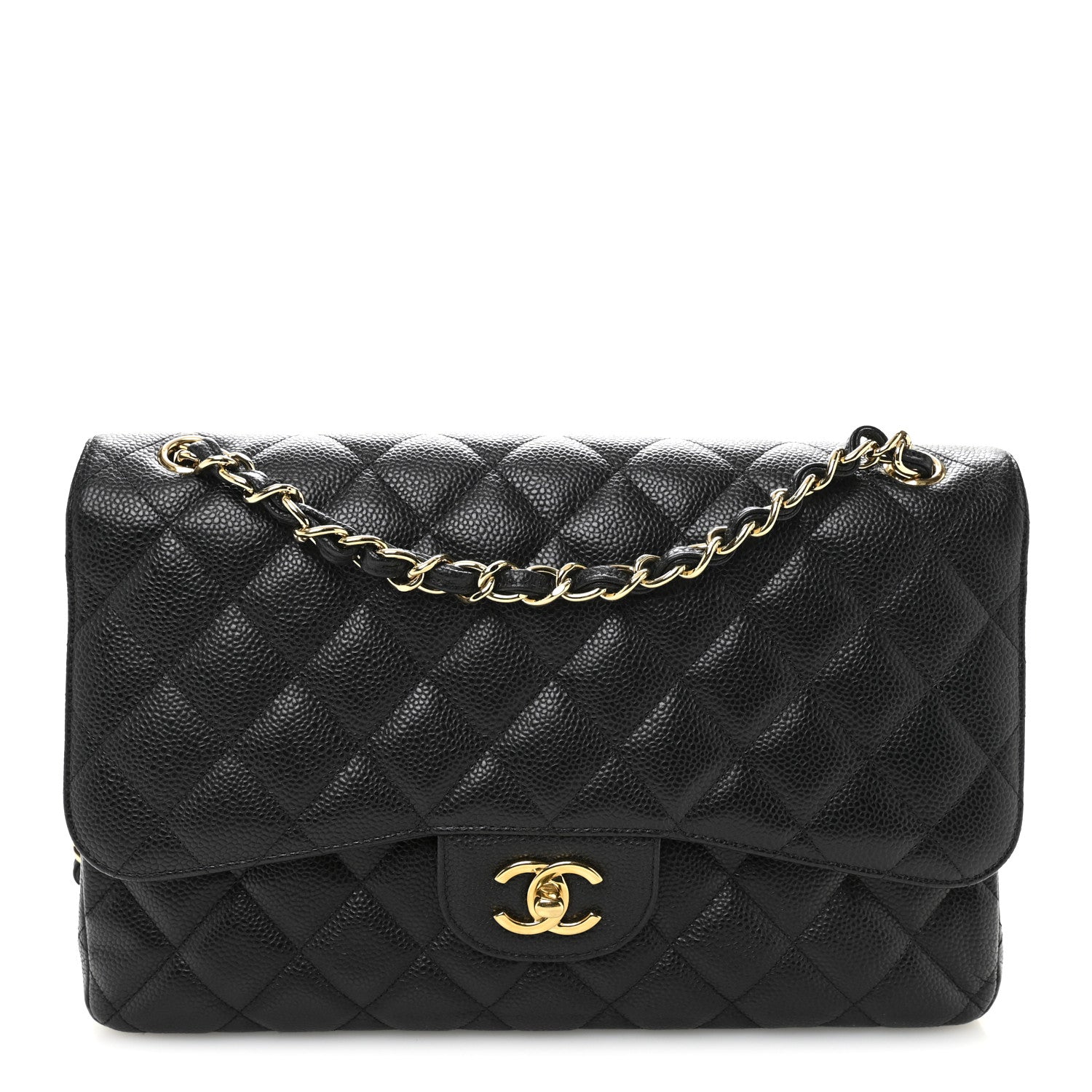 Chanel Caviar Quilted Jumbo Double Flap Black 1 of 10