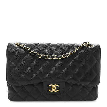 Chanel Caviar Quilted Jumbo Double Flap Black 1 of 10