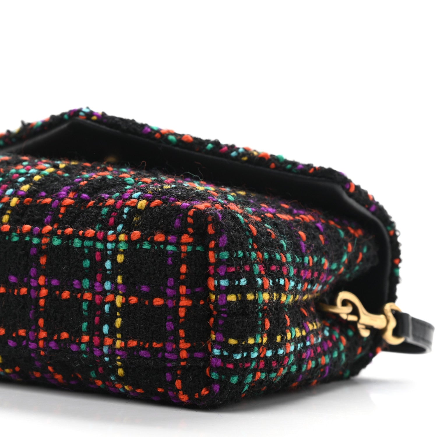 Saint Laurent Tweed Toy Loulou Shoulder Bag Black 10 of 11