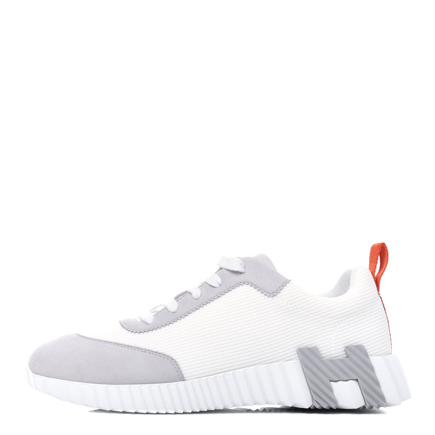 Technical Canvas Suede Goatskin Bouncing Sneakers 38 White Multicolor