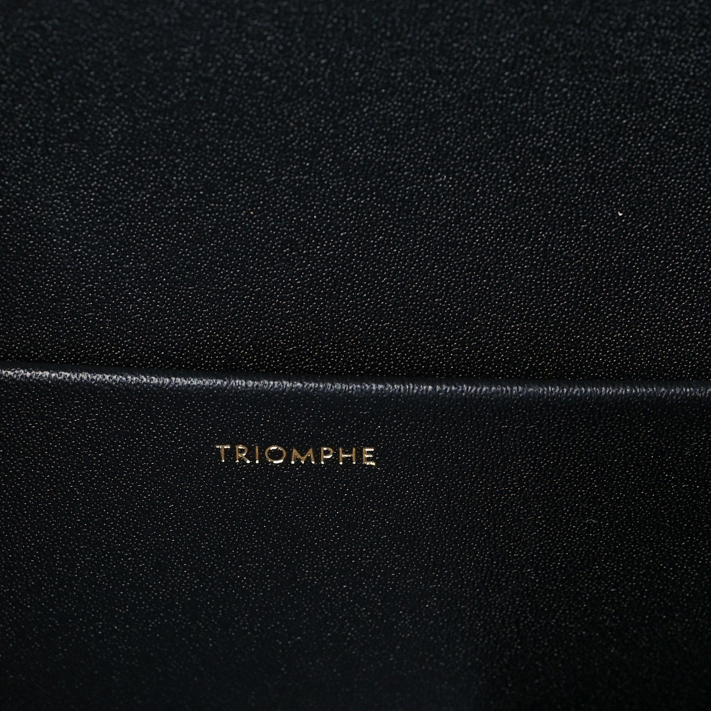 Shiny Calfskin Triomphe Shoulder Bag Black
