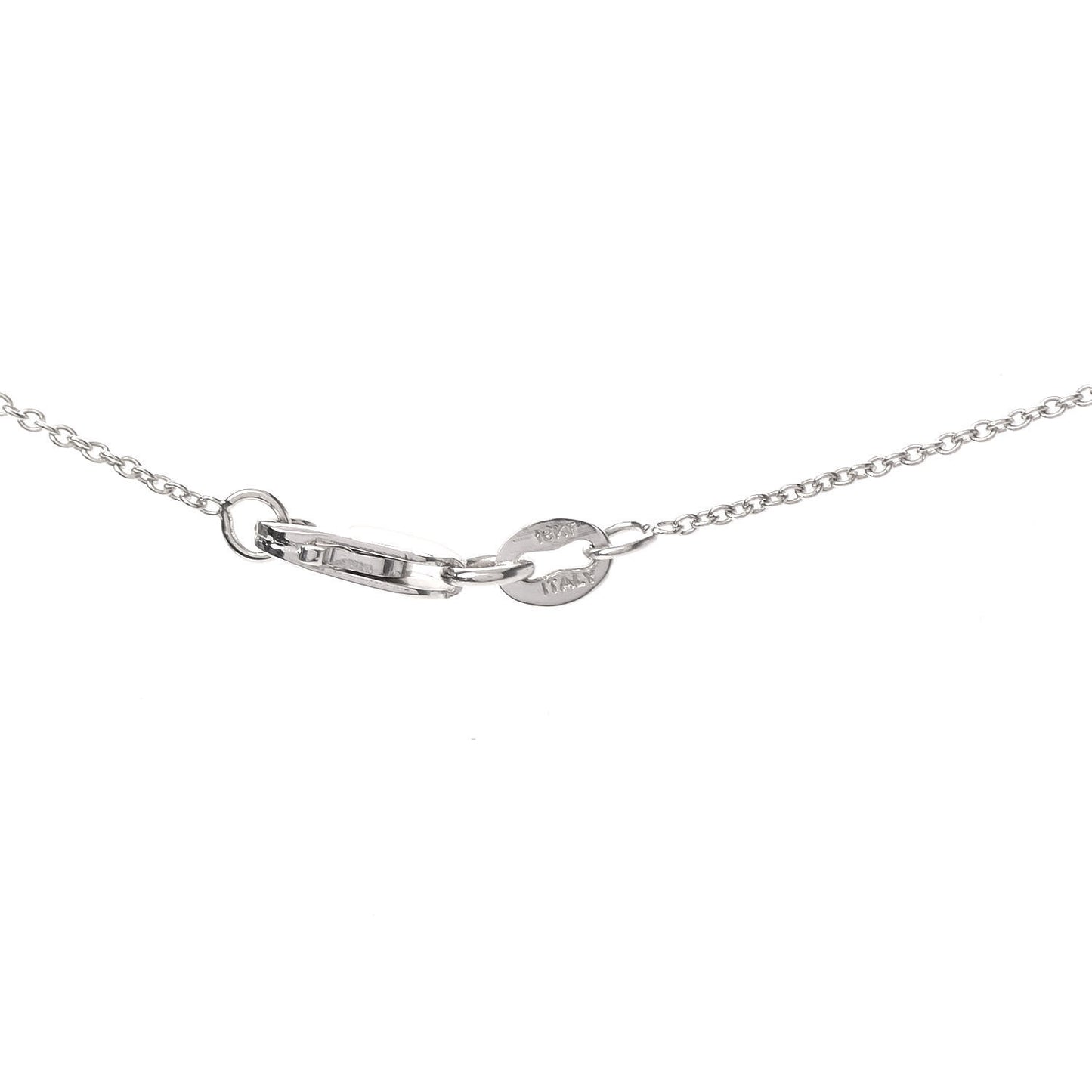 18K White Gold Diamond Love Letter L Pendant Necklace