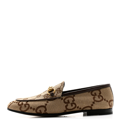 Gucci Canvas GG Monogram Horsebit Womens Jordaan Loafers 36.5 1 of 10
