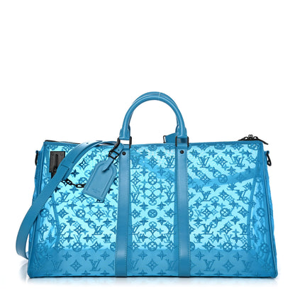 Louis Vuitton Monogram See Through Keepall Triangle Bandouliere 50 Turquoise 1 of 4