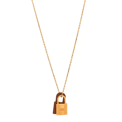 Hermes Swift Small O'Kelly Pendant Necklace Gold 1 of 7
