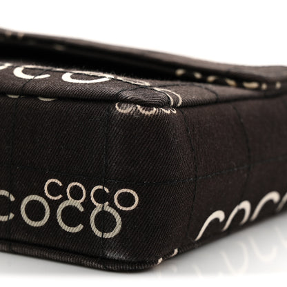 Chanel Canvas Chocolate Bar Quilted Coco East West Flap Brown 10 of 13