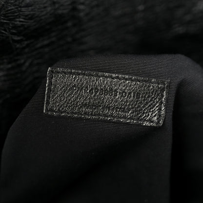 Saint Laurent Crinkled Calfskin Matelasse Monogram Large Niki Chain Satchel Black 8 of 11