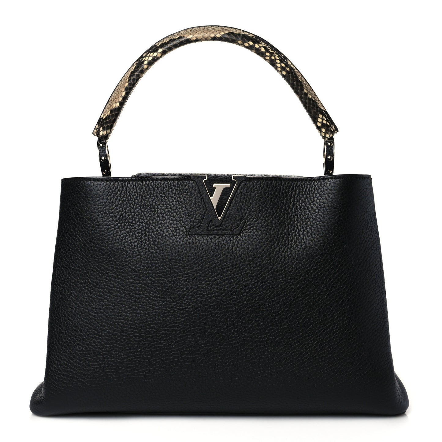 Taurillon Python Capucines MM Black