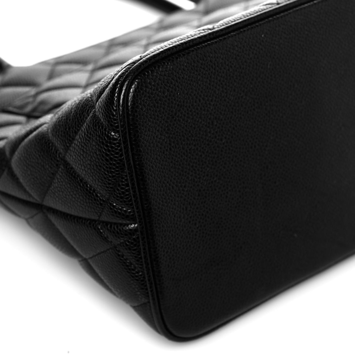 Caviar Quilted Medallion Tote Black