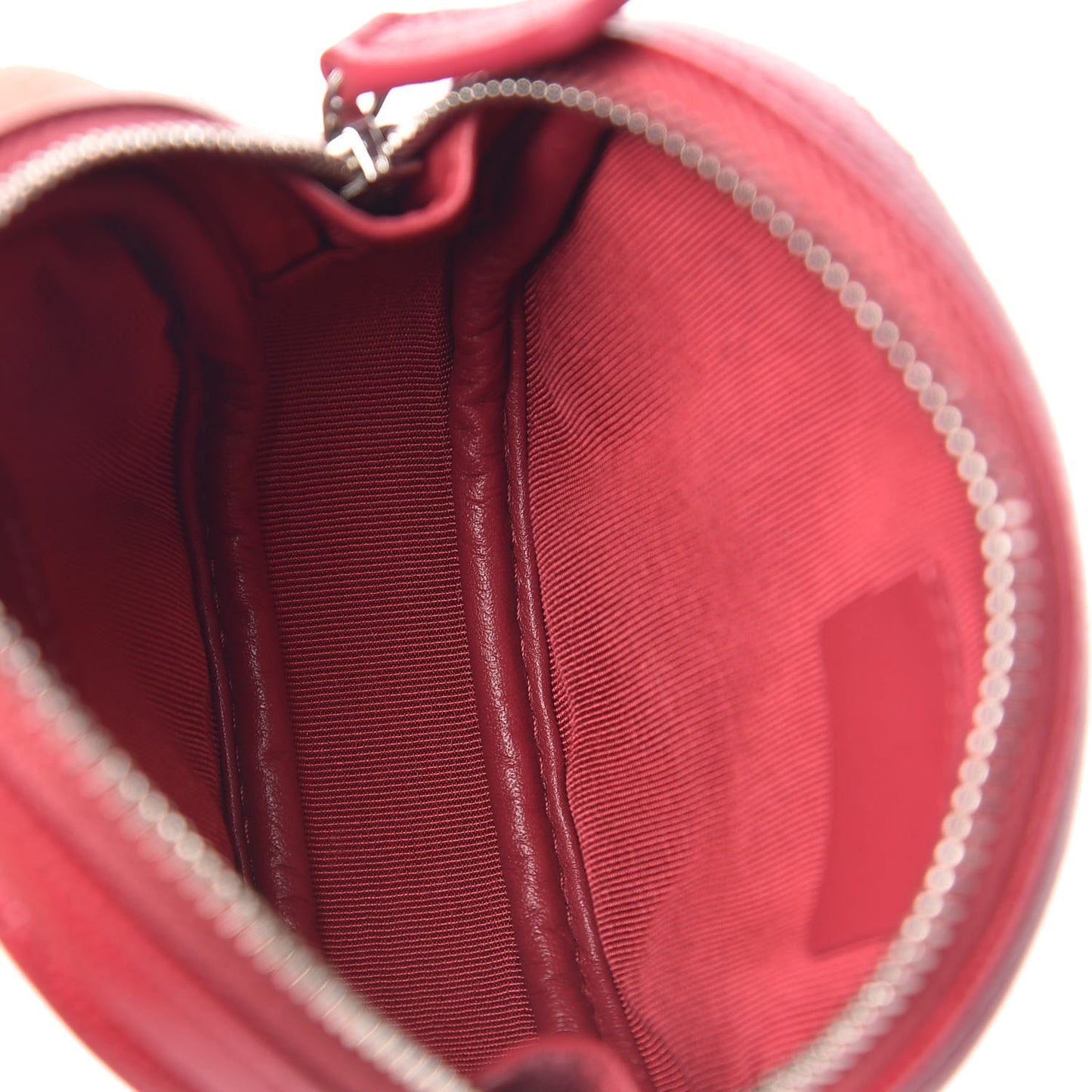 Caviar Quilted Zip Around Classic Coin Purse Dark Pink