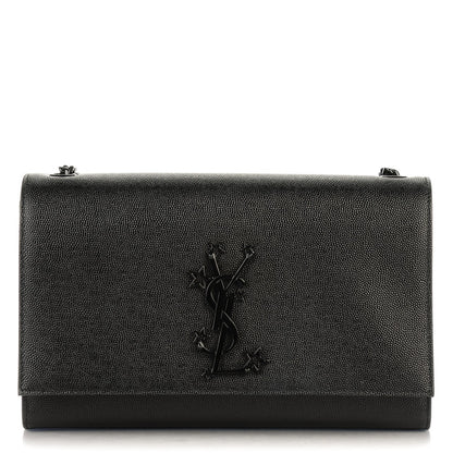 Saint Laurent Grain De Poudre Medium Star Monogram Kate Satchel Black 1 of 7