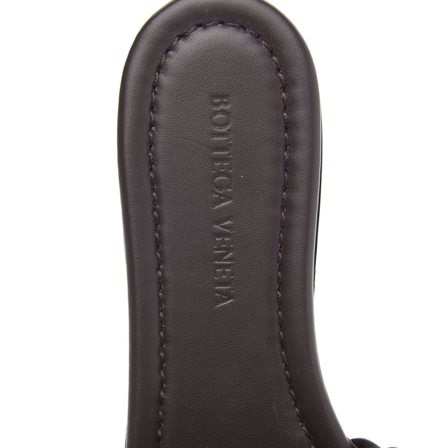 Nappa Intrecciato Squared Toe Flat Sandals 37 Espresso