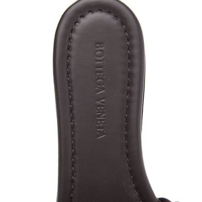 Bottega Veneta Nappa Intrecciato Squared Toe Flat Sandals 37 Espresso 6 of 9